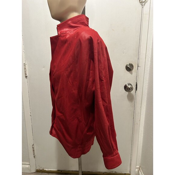 Vtg 80’s Red Lipstick Full Zip Jacket Coat Retro Pierre Lamonte Women's Sz 6 - Picture 2 of 6